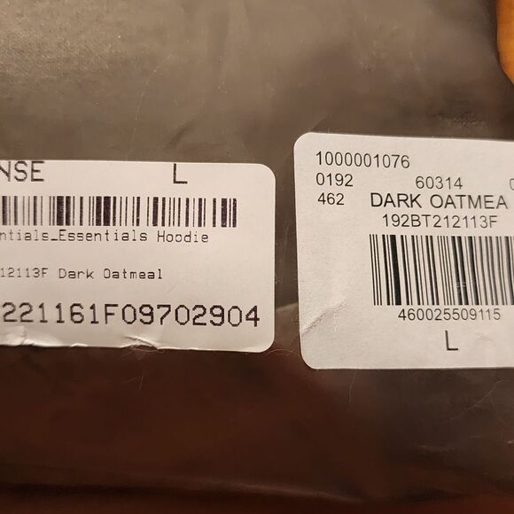 NWT Essentials Fear of God Dark Oatmeal Hoodie Size Large - Picture 5 of 9